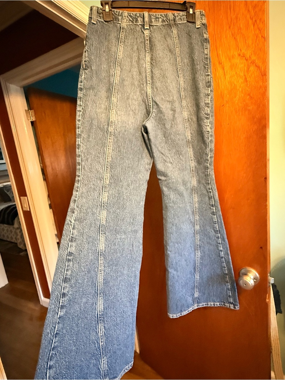 We The Free Women's Dark Blue Flare Jeans - Picture 3 of 8